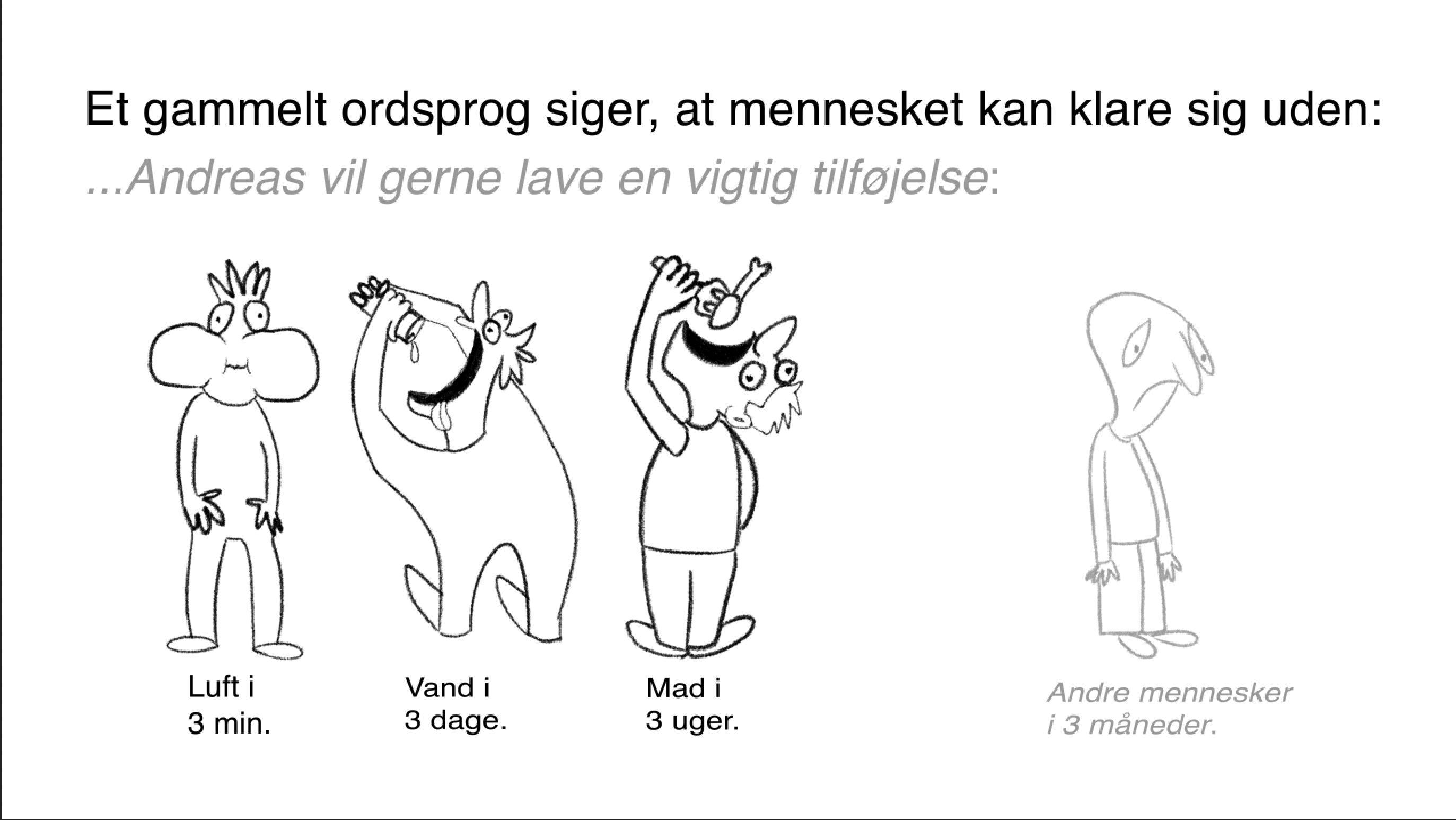 Mennesket kan klare sig uden: